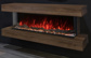 Modern Flames Landscape Pro 68" Electric Fireplace Wall Mount Studio Suite, Weathered Walnut (WMC-68LPM-WW)